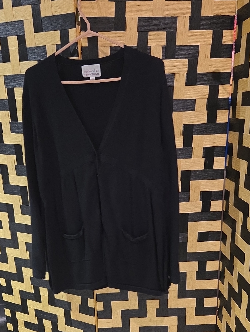Classic Black V-Neck Pocket Cardigan